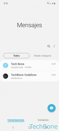 Paso 2: Mantén presionado una conversación Anclar una conversación - Mantén presionado una conversación