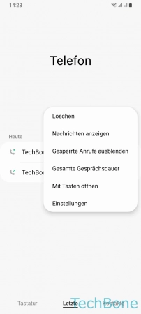 Vibration bei Anrufende - Öffne die  Einstellungen   