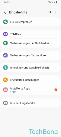 Großer Mauszeiger - Tippe auf  Verbesserungen der Sichtbarkeit 