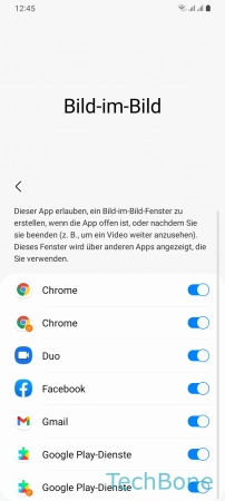 Bild-im-Bild - Aktiviere oder deaktiviere eine  App 