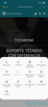 Paso 3: Abre los Ajustes Bloquear la redirección hacia atrás en el navegador - Abre los Ajustes