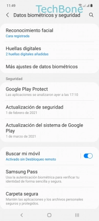 Paso 3: Presiona Carpeta segura Bloqueo automático de la carpeta segura - Presiona Carpeta segura