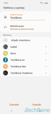 Paso 5: Presiona Melodía grupo Cambiar el tono de llamada de un grupo - Presiona Melodía grupo