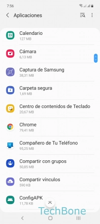 Paso 3: Selecciona una aplicación Cambiar el tono de notificación de aplicaciones individuales - Selecciona una aplicación