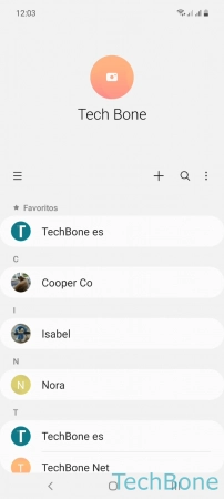 Paso 2: Abre el menú Crear grupo de contactos - Abre el menú