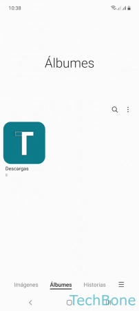 Paso 3: Abre el menú de tres puntos Crear un álbum para fotos o vídeos - Abre el menú de tres puntos