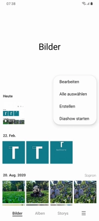 Schritt 3: Tippe auf Bearbeiten In Album verschieben - Tippe auf Bearbeiten