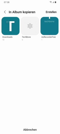 Schritt 7: Wähle ein Album In Album verschieben - Wähle ein Album