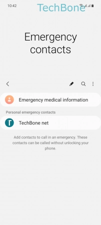 How to Add Emergency contacts - Tap on  Edit 