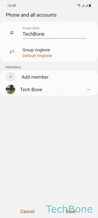 How to Add Members to Contact group - Tap on  Add member 