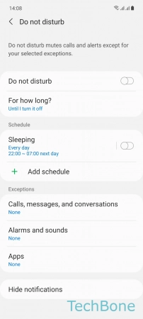 How to Allow/Deny Messages (Do not disturb) - Tap on  Calls, messages and conversations 