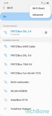 How to Automatically connect to Hotspot 2.0 Wi-Fi network - Tap on  Advanced 