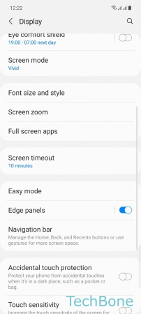 How to Change Edge panel position - Tap on  Edge panels 