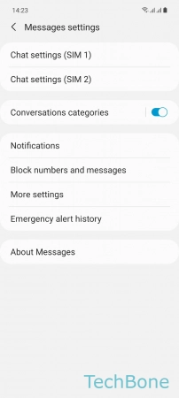 How to Change Text messages Input mode - Tap on  More settings 