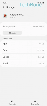 How to Clear App cache - Tap on  Clear cache 