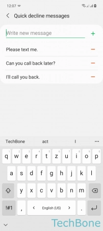 How to Customize Quick decline messages - Delete or enter a new  Message 