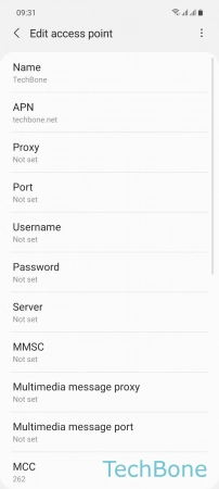 How to Delete Access point name (APN) - Open the  Menu 