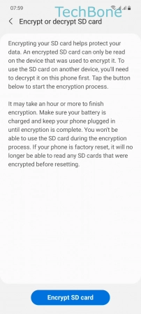 How to Encrypt/Decrypt SD Card - Tap on  Encrypt/Decrypt SD card 