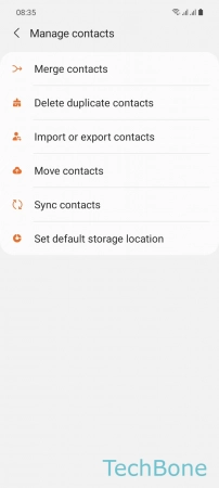 How to Import Contacts - Tap on  Import or export contacts 