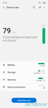 How to Put unused Apps to sleep - Tap on  Battery 