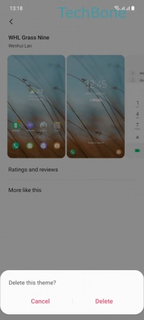 How to Remove Theme - Tap on  Delete  to confirm