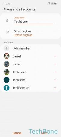 How to Set a Custom ringtone for a Contact group - Tap on  Group ringtone 