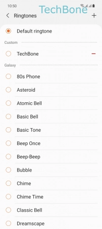 How to Set a Custom ringtone for a Contact group - Select a  Ringtone 