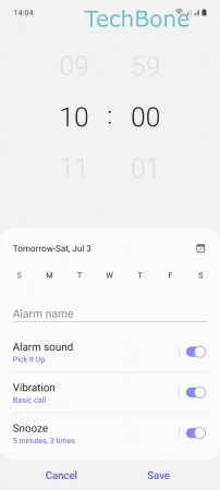 How to Set an Alarm - Enter an  Alarm name 