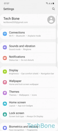 How to Share Internet with Bluetooth device - Tap on  Connections 