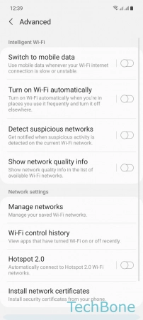 How to Show/Hide Wi-Fi Network quality info - Enable or disable  Show network quality info 
