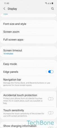 How to Turn On/Off Edge panels - Tap on  Edge panels 