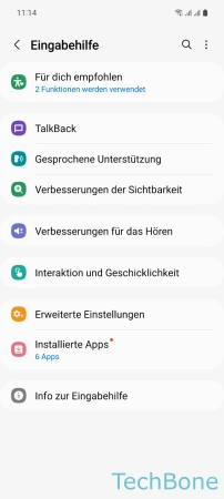 Schritt-3 Tippe auf Interaktion und Geschicklichkeit Assistentenmenü - Tippe auf Interaktion und Geschicklichkeit