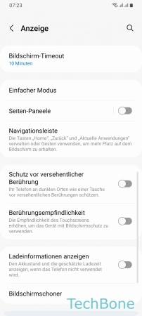 Schritt 3: Aktiviere oder deaktiviere Ladeinformationen anzeigen Ladeinformationen bei ausgeschaltetem Bildschirm anzeigen - Aktiviere oder deaktiviere Ladeinformationen anzeigen