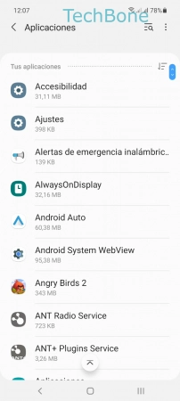 Paso 3: Selecciona una aplicación Mover aplicación a la tarjeta de memoria - Selecciona una aplicación