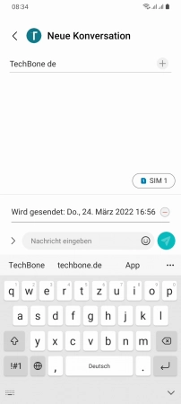 Schritt-8 Gib eine Textnachricht ein Planen - Gib eine Textnachricht ein