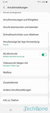 Schritt 4: Tippe auf Andere Anrufeinstellungen