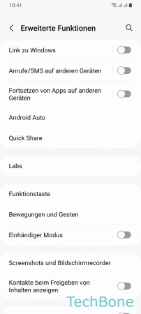 Schritt 3: Tippe auf Bewegungen und Gesten Handkanten-Geste - Tippe auf Bewegungen und Gesten