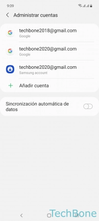 Paso 4: Activa o desactiva Sincronización automática de datos Sincronización automática - Activa o desactiva Sincronización automática de datos