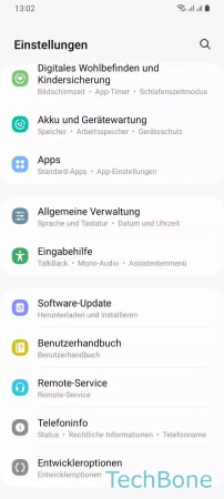 Schritt 2: Tippe auf Allgemeine Verwaltung Sprache ändern - Tippe auf Allgemeine Verwaltung