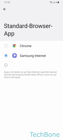 Schritt 5: Wähle die Standard- Browser-App Browser - Wähle die Standard- Browser-App