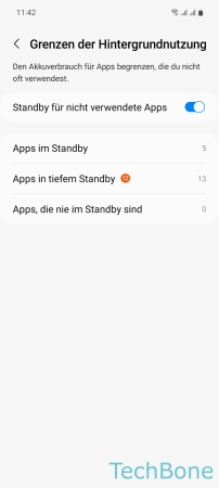 Schritt-5 Wähle eine Standby-Option Apps hinzufügen - Wähle eine Standby-Option