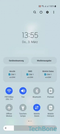 Schritt 2: Tippe und halte Taschenlampe Helligkeit einstellen - Tippe und halte Taschenlampe