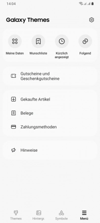 Standard zurücksetzen - Tippe auf  Meine Daten 
