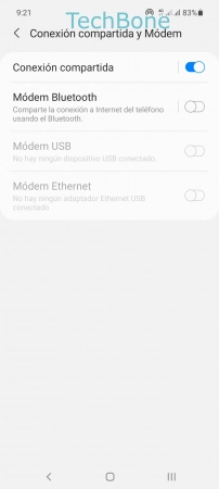 Paso 4: Presiona Conexión compartida Usar como repetidor de Wi-Fi - Presiona Conexión compartida