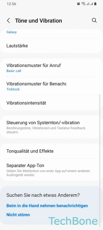 Schritt 3: Tippe auf Steuerung von Systemton/-vibration Navigationsgesten - Tippe auf Steuerung von Systemton/-vibration