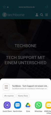 Schritt 4: Wähle eine App zum Teilen Teilen - Wähle eine App zum Teilen