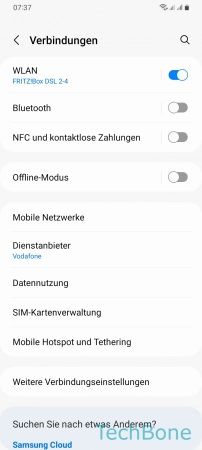 Schritt 3: Tippe auf WLAN Mittels QR Code verbinden - Tippe auf WLAN