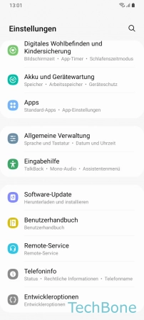 Werkseinstellungen - Tippe auf  Allgemeine Verwaltung 