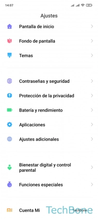 Paso 2: Presiona Bienestar digital y control parental Activar los Temporizadores de Aplicaciones - Presiona Bienestar digital y control parental