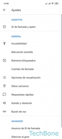 Paso 4: Presiona Cuentas de llamada Activar o desactivar el Aumento del Volumen del Tono de llamada - Presiona Cuentas de llamada